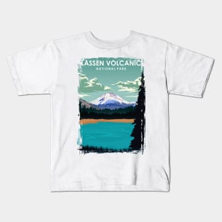 Lassen Volcanic National Park Travel Poster Kids T-Shirt